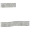 vidaXL Ensemble de meubles TV 3 pcs Gris b&eacute;ton Bois d'ing&eacute;nierie