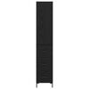vidaXL Haut Armoire Ch&ecirc;ne noir 34,5 x 34 x 180 cm Bois d'ing&eacute;nierie