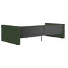 vidaXL Lit avec matelas et &eacute;clairage USB Vert fonc&eacute; Tissu 90x200 cm