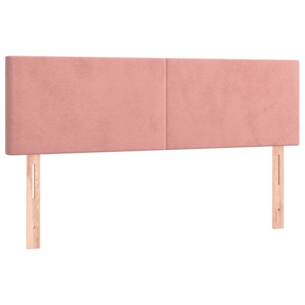 vidaXL T&ecirc;te de lit &agrave; LED Rose 144x5x78/88 cm Velours
