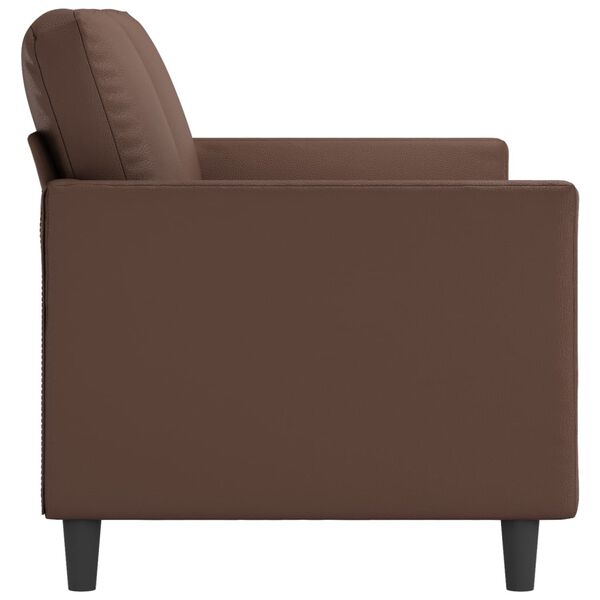 vidaXL Canap&eacute; &agrave; 2 places Marron 140 cm Similicuir