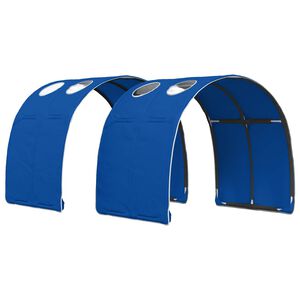 vidaXL Tunnel de lit 2 pc Bleu Polyester