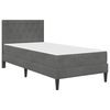 vidaXL Cadre de lit avec matelas Gris fonc&eacute; 90 x 190 cm Velours