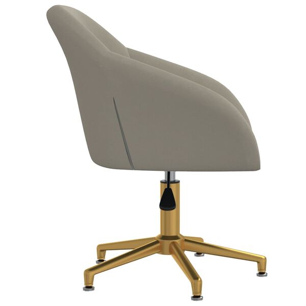 vidaXL Chaises pivotantes &agrave; manger lot de 4 gris clair velours