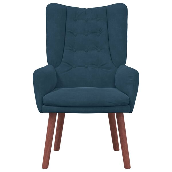 vidaXL fauteuil Bleu 63 x 67 x 94 cm Velours