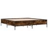 vidaXL Cadre de lit sans matelas ch&ecirc;ne fum&eacute; 180x200 cm