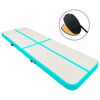 vidaXL Tapis gonflable de gymnastique avec pompe 500x100x20cm PVC Vert