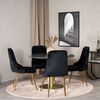 Venture Home Chaises &agrave; manger lot de 2 Velvet Deluxe noir/laiton