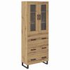 vidaXL Haut Armoire 2 pc Ch&ecirc;ne artisanal 69,5 x 34 x 180 cm