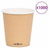 vidaXL Tasses &agrave; caf&eacute; en papier 200 ml 1000 pcs Marron