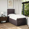 vidaXL Sommier &agrave; lattes de lit avec matelas Marron fonc&eacute; 100x200 cm