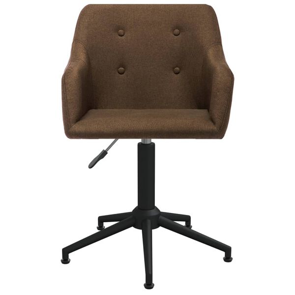 vidaXL Chaises pivotantes &agrave; manger lot de 4 marron tissu