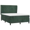vidaXL Sommier &agrave; lattes de lit et matelas Vert fonc&eacute; 140x190cm Velours