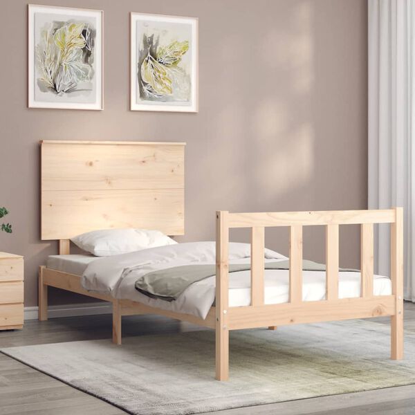 vidaXL Cadre de lit sans matelas 100x200 cm bois massif de pin