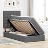 vidaXL Lit avec rangement et matelas Gris fonc&eacute; 90 x 200 cm Polyester