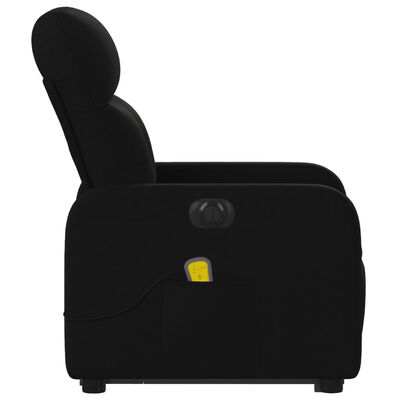 vidaXL Fauteuil inclinable de massage électrique Noir Tissu