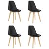 vidaXL Ensemble de salle &agrave; manger 5 pcs Noir
