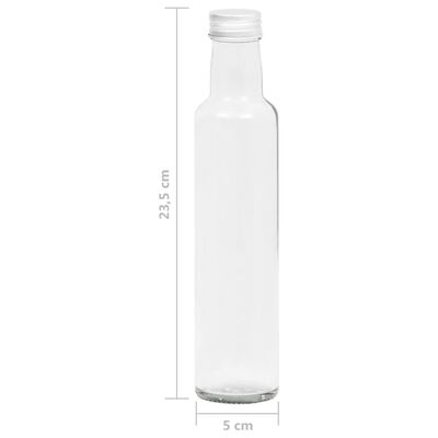 vidaXL Petites bouteilles en verre 260 ml avec bouchon à vis 10 pcs