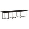 vidaXL Ensemble &agrave; manger de jardin et coussins 17 pcs marron rotin