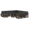 vidaXL Ensemble de canap&eacute; de jardin 13 pc Gris et Gris fonc&eacute; polyrotin