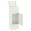 vidaXL Bo&icirc;te de d&eacute;p&ocirc;t de colis Blanc 44.5 x 29 x 110.5 cm Acier