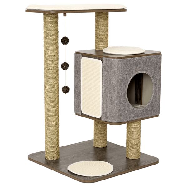 Jack and Vanilla Arbre &agrave; chat Molly 56x56x86 cm Gris