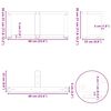 vidaXL Pieds de table basse en T, 2 pi&egrave;ces, blanc, 60 x 25 x (30-31) cm, acier