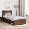 vidaXL Cadre de lit avec t&ecirc;te de lit Ch&ecirc;ne brun 90 x 190 cm Pin massif
