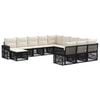 vidaXL Ensemble de canap&eacute; de jardin 12 pc Noir et blanc cr&egrave;me