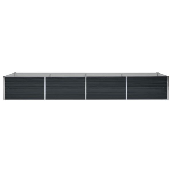 vidaXL Lit sur&eacute;lev&eacute; de jardin Anthracite 320x80x45 cm Acier galvanis&eacute;