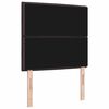 vidaXL T&ecirc;te de lit LED avec t&ecirc;te de lit Marron fonc&eacute; 90 cm Polyester