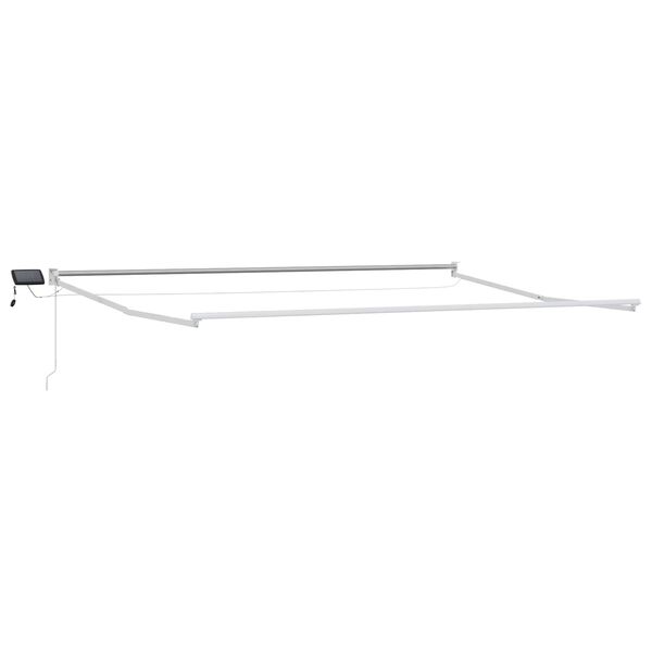 vidaXL Store r&eacute;tractable manuel avec LEDs Blanc 4 x 2 m