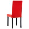 vidaXL Chaises &agrave; manger lot de 2 rouge PVC