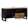 vidaXL Meuble TV 100x33x46 cm bois de manguier et d'ing&eacute;nierie
