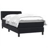 vidaXL Sommier &agrave; lattes de lit avec matelas noir 90x220 cm velours