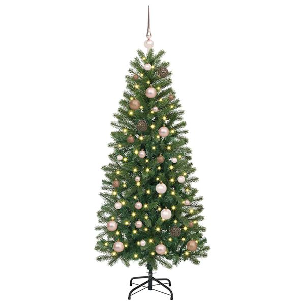 vidaXL Sapin de No&euml;l artificiel avec 150 LED Vert 150 cm PE et PVC