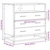 vidaXL Commode ch&ecirc;ne fum&eacute; 70x41x70 cm bois d'ing&eacute;nierie