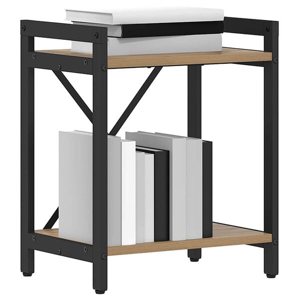 vidaXL &Eacute;tag&egrave;re Ch&ecirc;ne artisanal 40 x 30 x 50 cm Bois d'ing&eacute;nierie