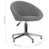 vidaXL Chaises pivotantes &agrave; manger lot de 6 gris clair tissu