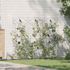 vidaXL Cl&ocirc;ture de jardin 3 pcs Noir 112 x 40 cm Acier