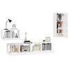 vidaXL Ensemble de meubles TV 4 pcs Blanc brillant Bois d'ing&eacute;nierie