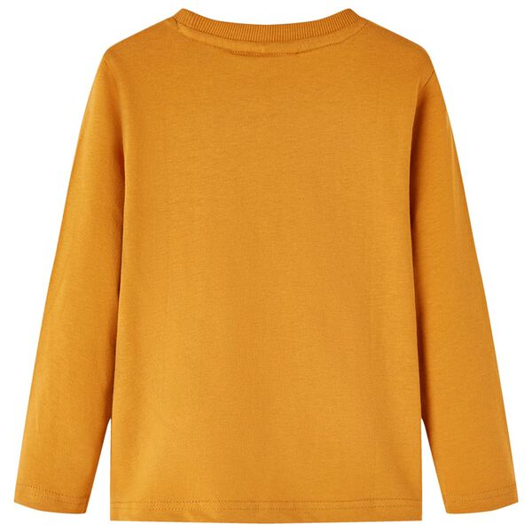 T-shirt enfants &agrave; manches longues ocre fonc&eacute; 128
