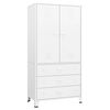 vidaXL Garde-robe Blanc 90x50x180 cm M&eacute;tal