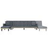 vidaXL Canap&eacute;-lit en forme de L gris 271x140x70 cm velours