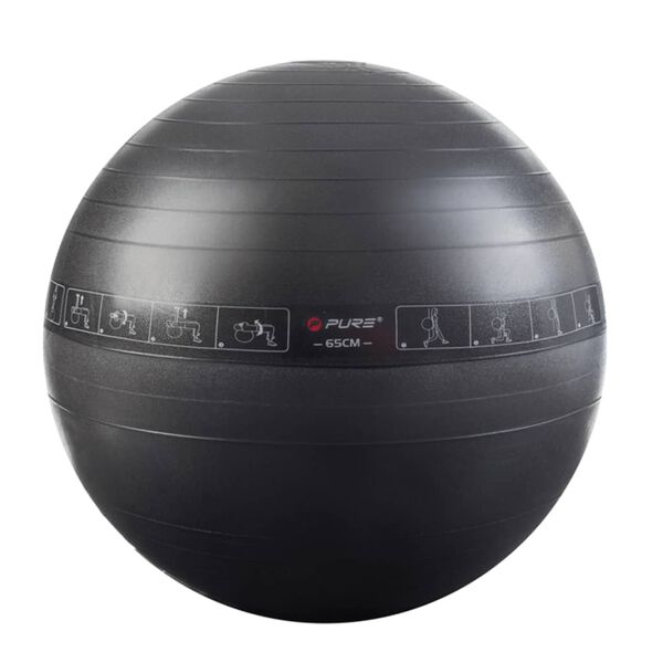 Pure2Improve Ballon d'exercice 65 cm Noir