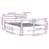 vidaXL Cadre de lit sans matelas 150x200 cm bois de pin massif