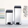 Curver Poubelle &agrave; p&eacute;dale mince Deco 25 L Argent&eacute;