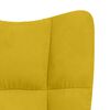 vidaXL Chaise à bascule avec repose-pied Jaune moutarde Velours
