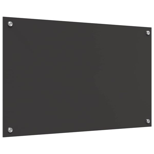 vidaXL Protection de cuisine Gris fonc&eacute; 80 x 50 x 0,6 cm verre tremp&eacute;