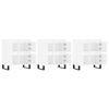 vidaXL Buffets 3 pcs blanc brillant bois d'ing&eacute;nierie